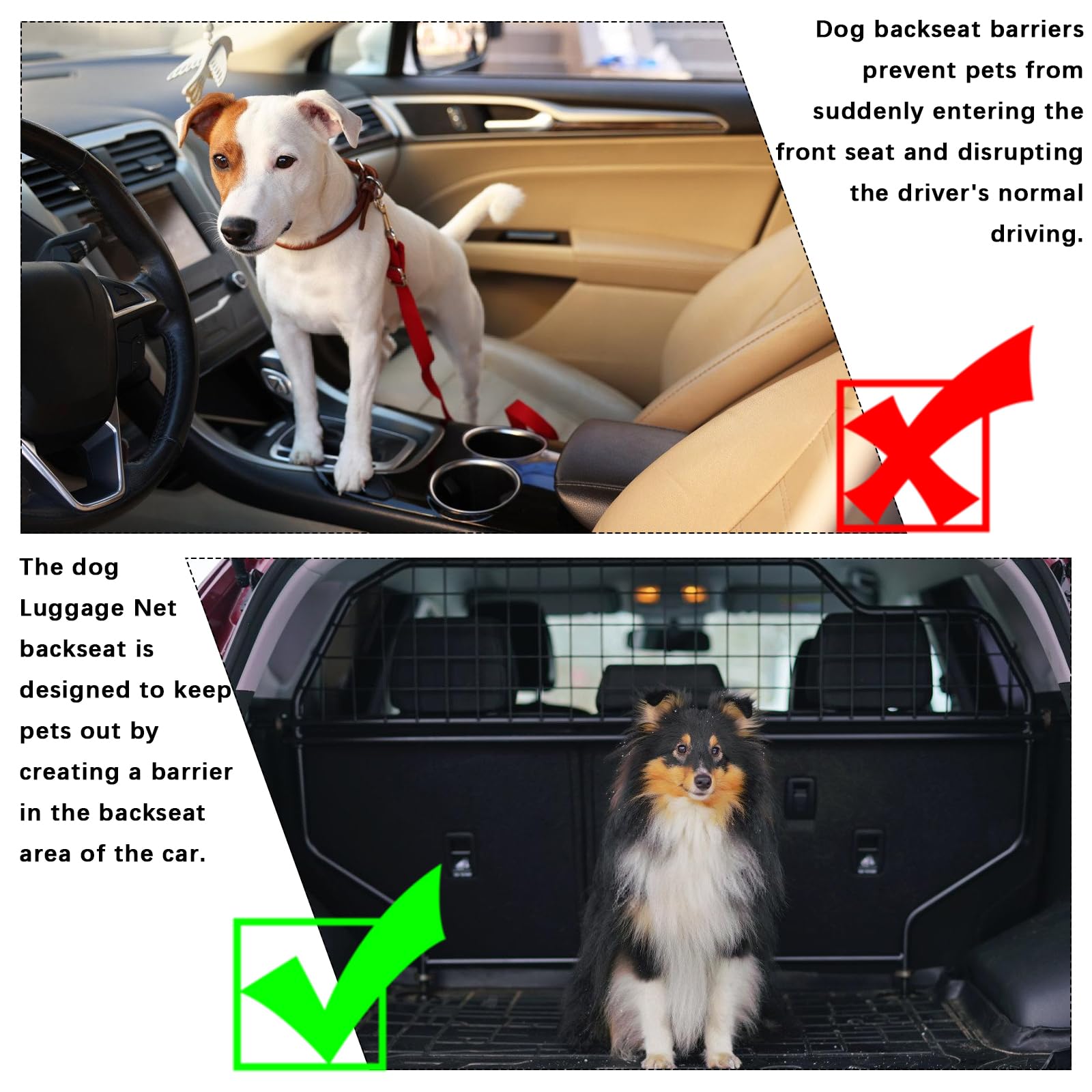 PORFOYO Rejilla De Protección para Coche,120 * 90 CM Reja Coche Perro Maletero Universal con Ganchos,Red Grande para Maletero De Coche,Red Maletero De Coche para Maletero De Coche