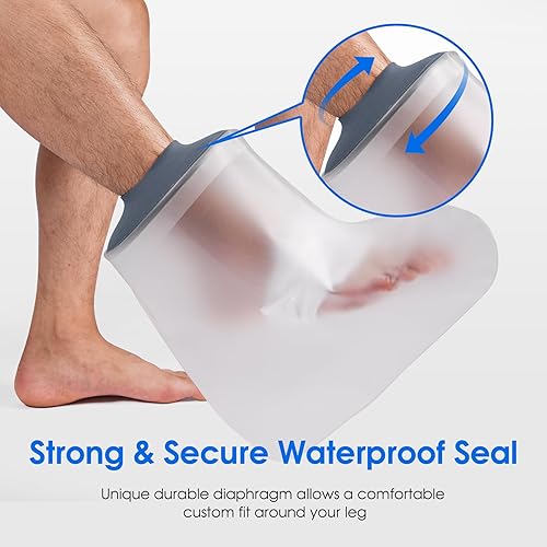 Miniatura 3 de Funda fundida impermeable para ducha, protector de heridas de tobillo, baño para adultos, bolsa de yeso impermeable para cirugía, pie, tobillo,