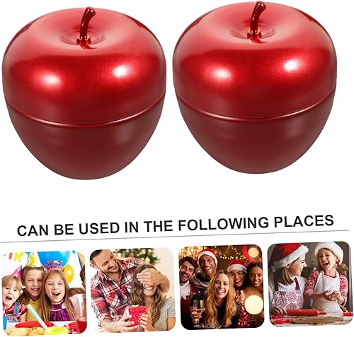Miniatura 5 de 10 unidades de latas de manzana para dulces, tarros de almacenamiento con tapas, recipientes de alimentos con tapas, contenedor con tapa,