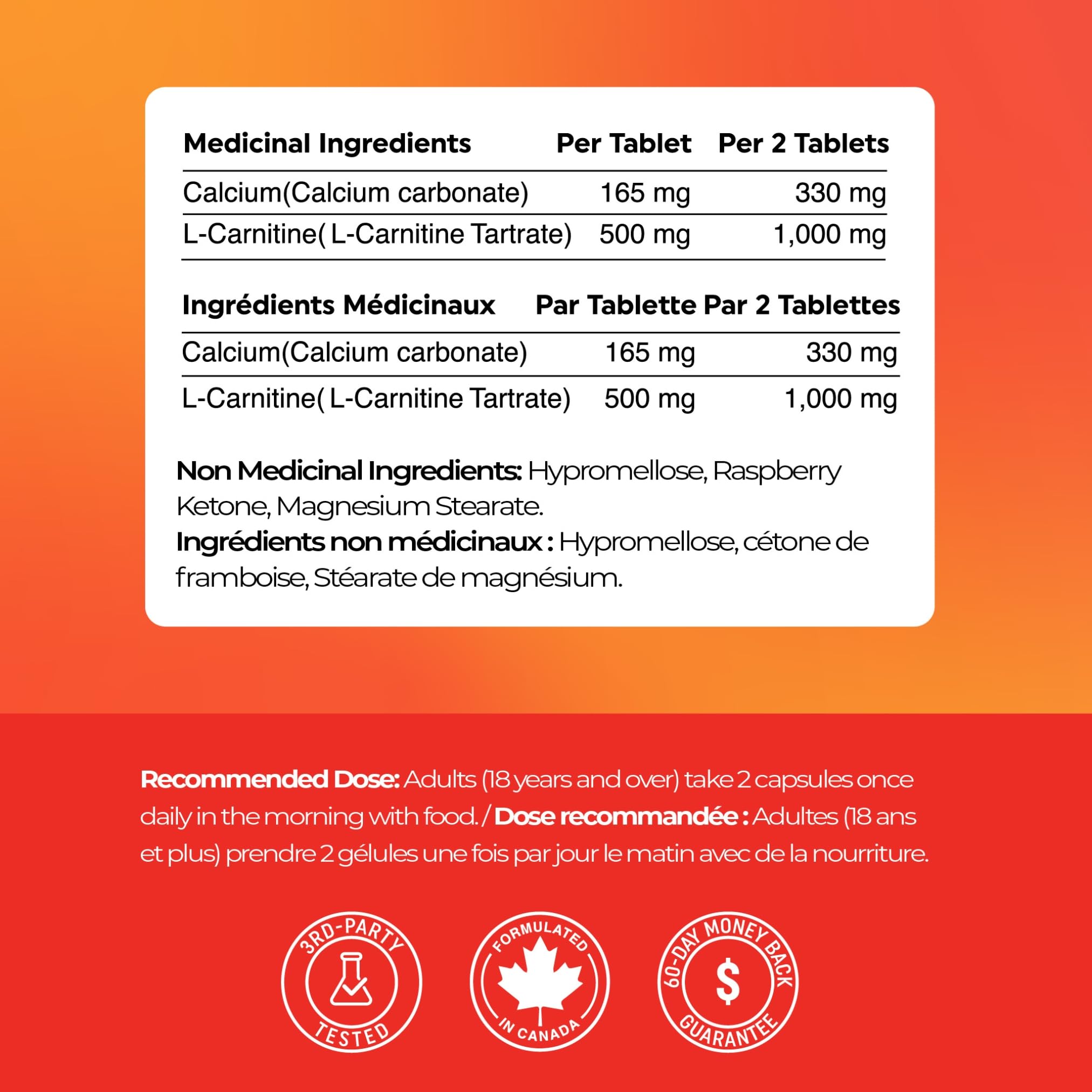 L Carnitine 1000mg for Workout, Muscle Recovery, Weight Management & Bone  Health Support | Stimulant-Free Workout Supplement for Men & Women | With L-Carnitine  L Tartrate & Calcium | 60 Tablets :