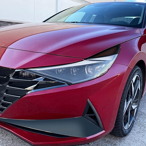 Miniatura 3 de SlickMod Tinte de humo de vinilo precortado para faros Hyundai Elantra 2021-2023 (20% humo oscuro, 3. marcador lateral de los faros)