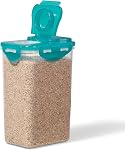 Starfrit LocknLock Plastic Pantry Container with Wheels - 406oz/12L - Airtight - 4-Sided Locking Flip-Top Lid