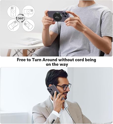 Miniatura 5 de Cargador inalámbrico magnético de 15 W, cargador seguro Mag, almohadilla de carga rápida compatible con iPhone 1615141312 y Airpods 2 3 Pro-LED