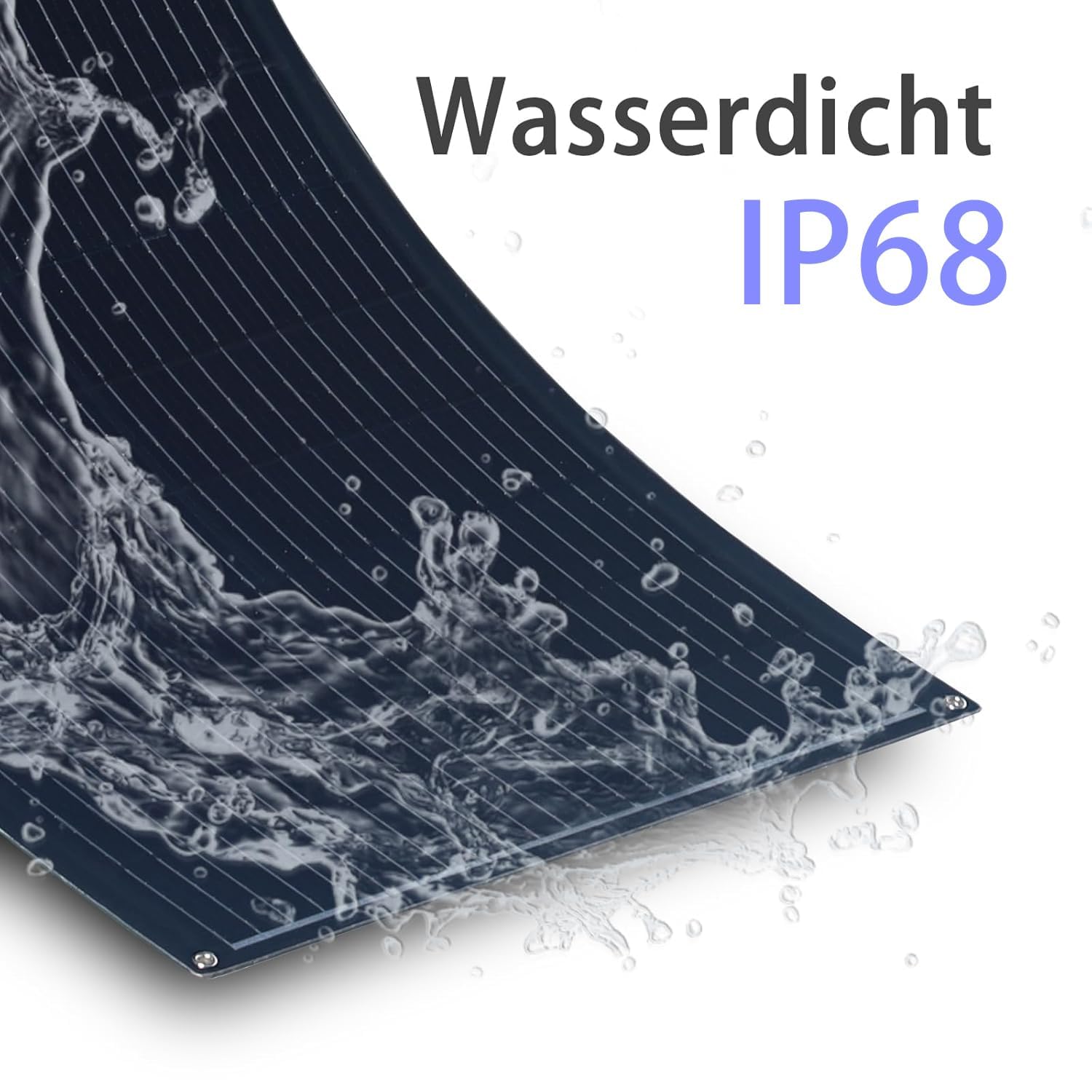 Solarpanel Flexibel 300W 12V, Flexibles Solarpanel Schmal Lang Schwarz, Solarmodul Flexibel Wohnmobil für 12V Batterien Balkon, Solaranlage für Wohnwagen Boot Pv Module