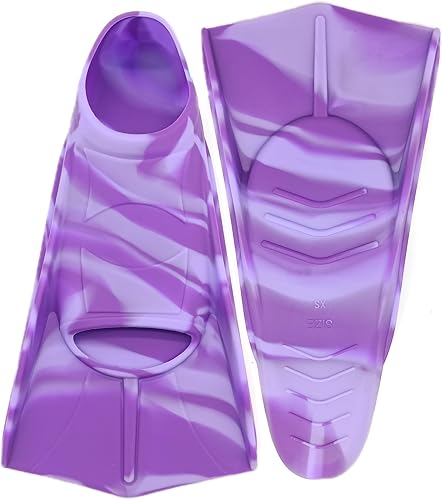 Miniatura 80 de Aletas de natación para niños, cómodas aletas de silicona para nadar y bucear, tamaño adecuado para principiantes, niños, niñas, niños y adultos