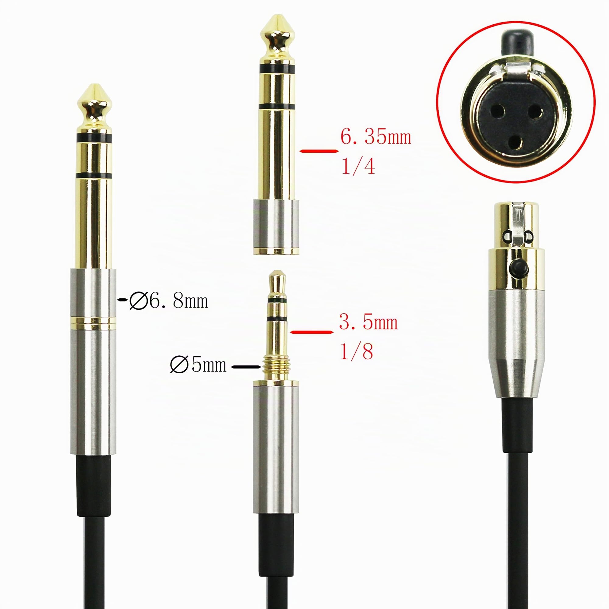 Ersatz-Audio-Upgrade-Kabel kompatibel mit AKG K240, K240S, K240MK II, Q701, K702, K141, K171, K181, K271s, K271 MKII, M220, Pioneer HDJ-2000 Kopfhörer, 2 m