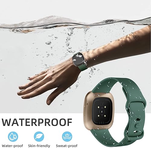 Vista 3 de Odbeai Compatible con correas Fitbit Sense y Sense2/Versa 3 y 4 bandas para mujeres y hombres, correa deportiva de repuesto suave, accesorios