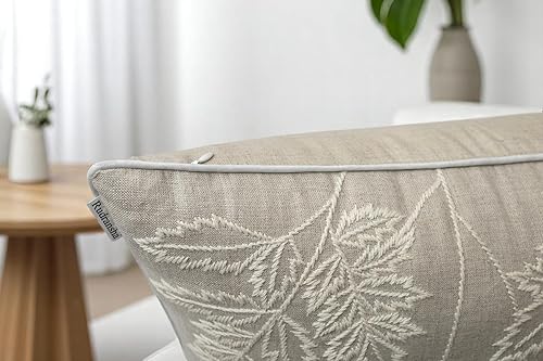 Miniatura 9 de Rudransha Funda de almohada decorativa cuadrada bordada a mano, para dormitorio principal, nuevo hogar, aniversario, granja, sofá, 20 x 20 pulgadas,