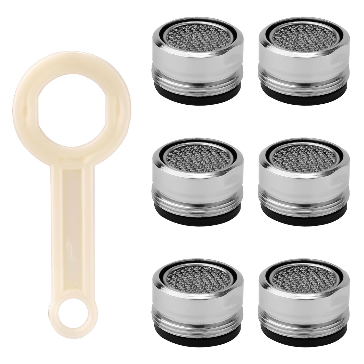 Aérateur de Robinet 24mm Métal Anticalcaire Haute Résistance Lot de 6
