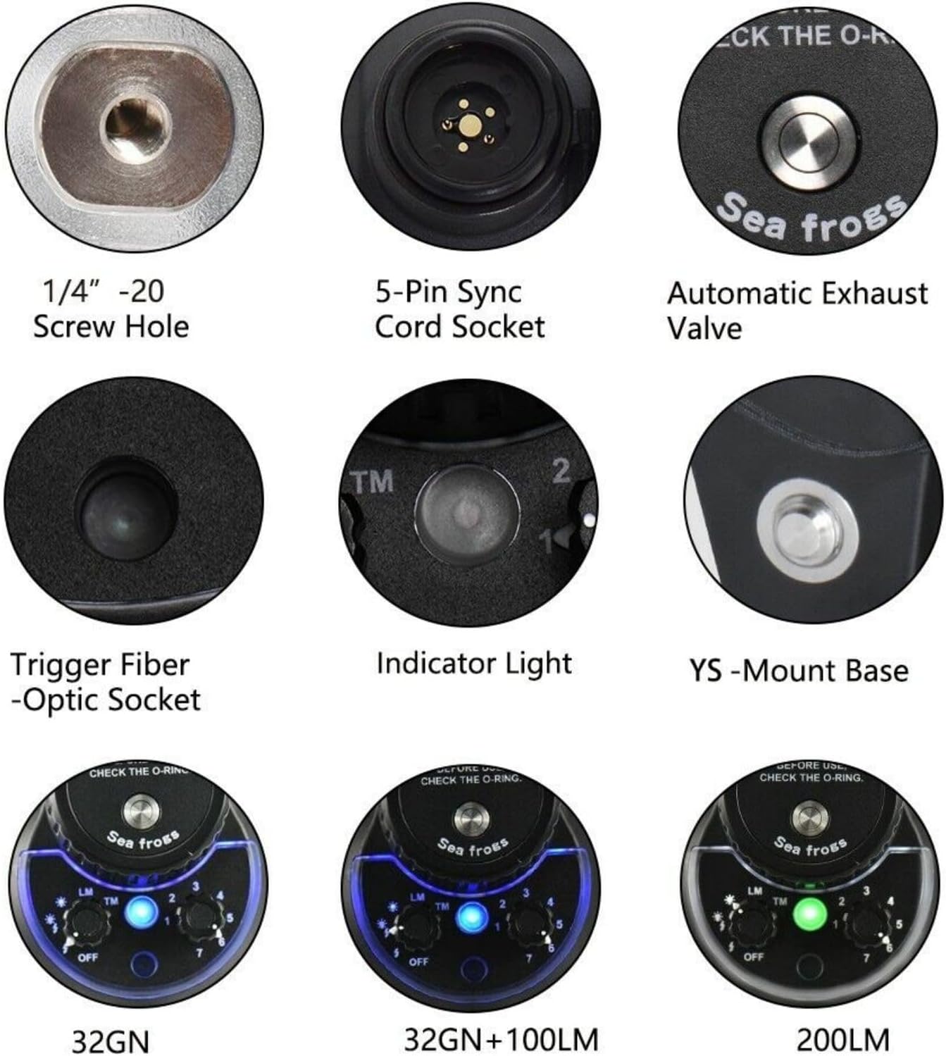 Seafrogs SF-01 Waterproof Strobe Underwater Video Light Flash for DSLR Camera Underwater Photography for Sony Canon Nikon Panasonic Fujifilm