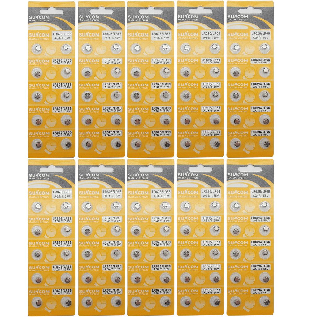 (100 pcs AG4 Alkaline 1.5V Button Cell Battery Single Use LR626 LR66 SR626 V377 GP377 606 Watch Toys Remotes Cameras