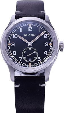Baltany S2081 S2019 Mens Field Watch, Classic Dirty Dozen Watch, Vintage Military Watch, ST1731 Automatic Movement, 100M Waterproof Stainless Steel Tool Watch for Men