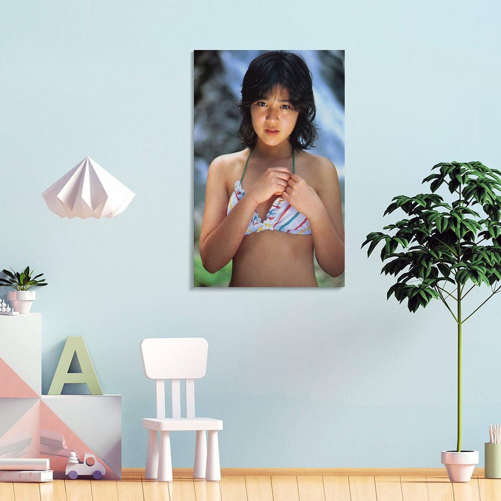 Amazon.co.jp: 菊池桃子水着セクシー写真ポスター壁飾り キャンバス