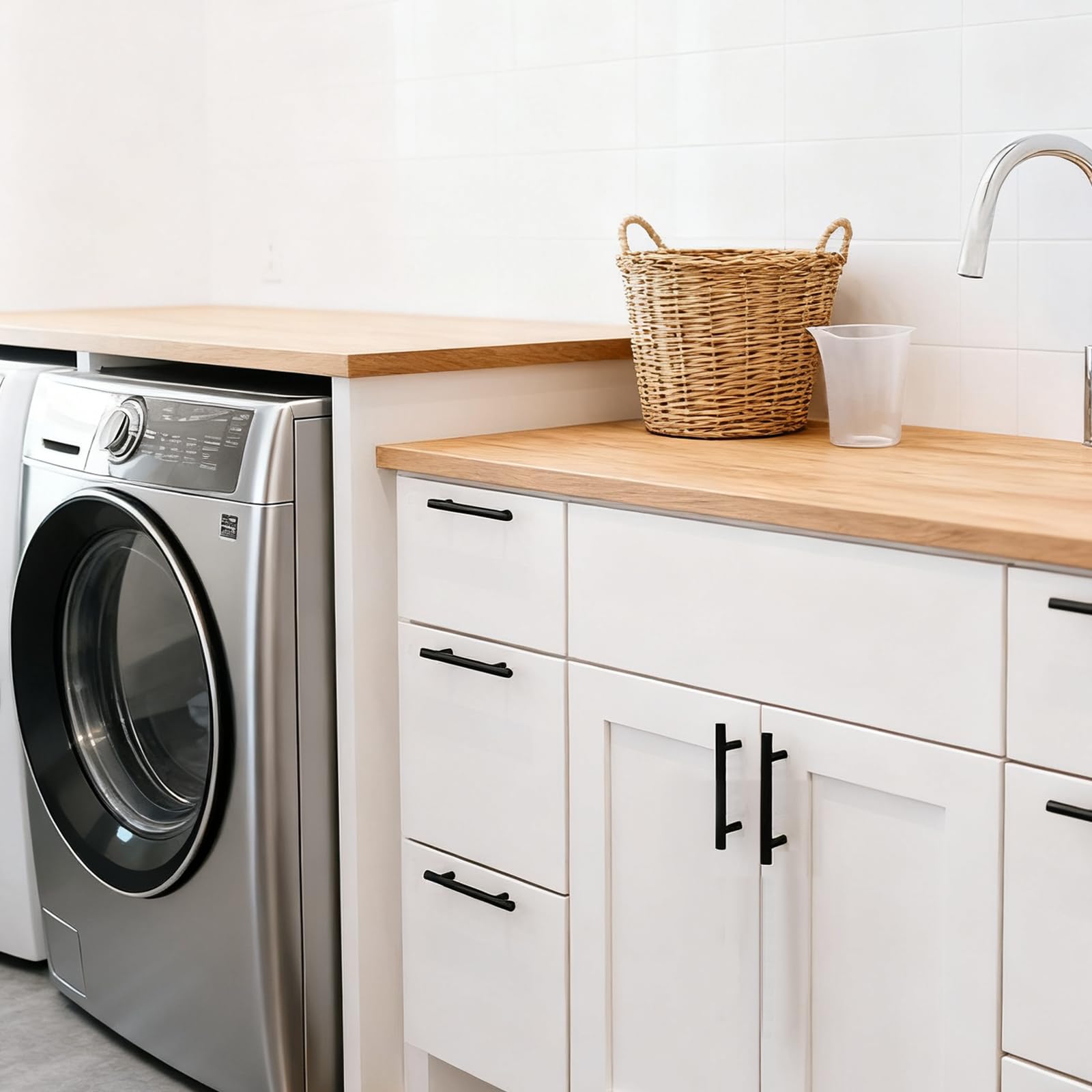 Maniglie per Mobili da 10 Pezzi, Distanza Tra i Fori 128 mm, Nero, Maniglie Cucina Inox, Cassetti Maniglia, Maniglie per Armadi, per Ante Armadio, per Cassetto, Mobili Cucina