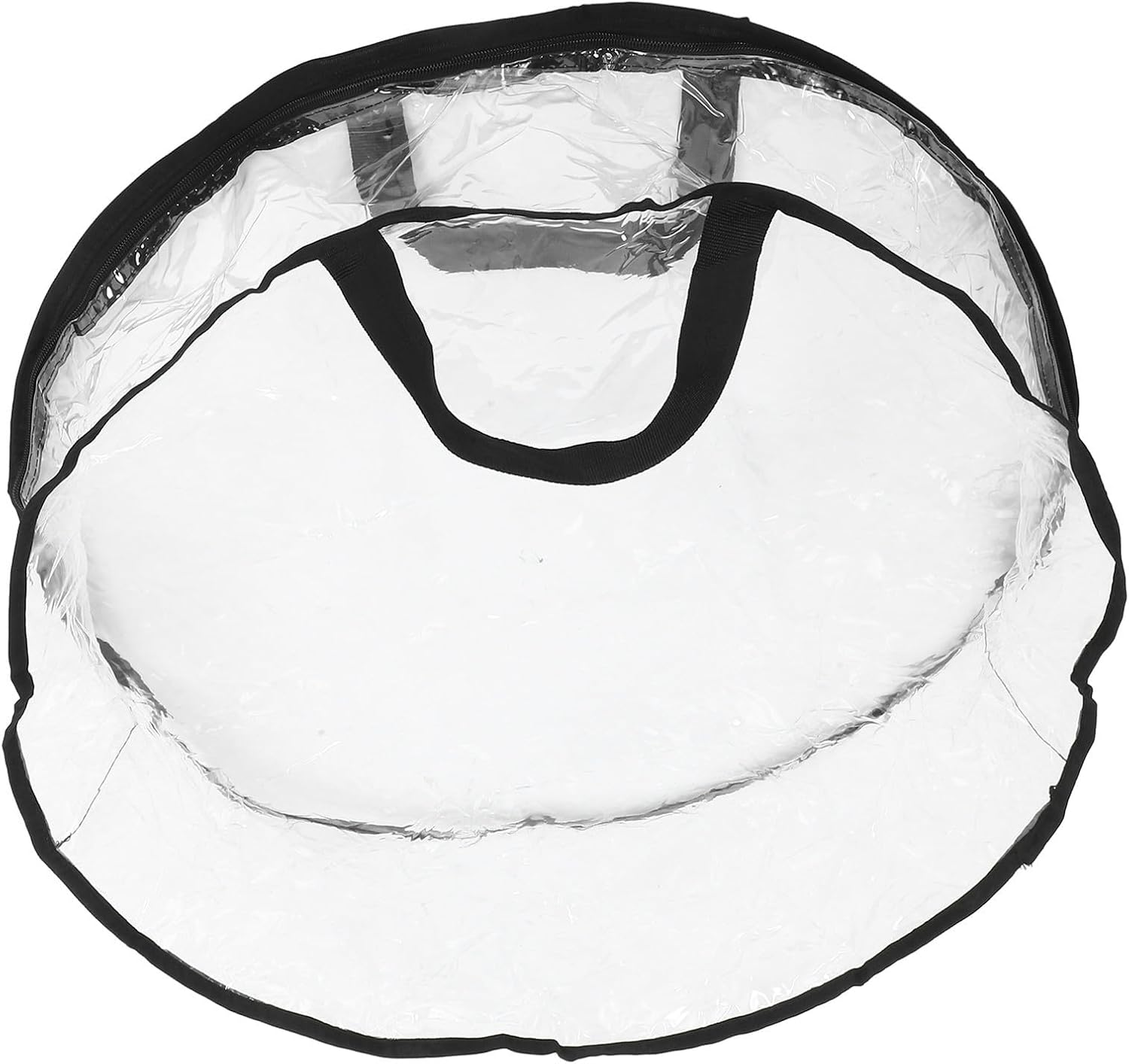 Christmas Wreath Storage Bag 30 Inch PVC Round Zippered Tote | Foldable Organizer, Waterproof Dust and Moisture Blocker, Reusable Dual Zipper with Handles