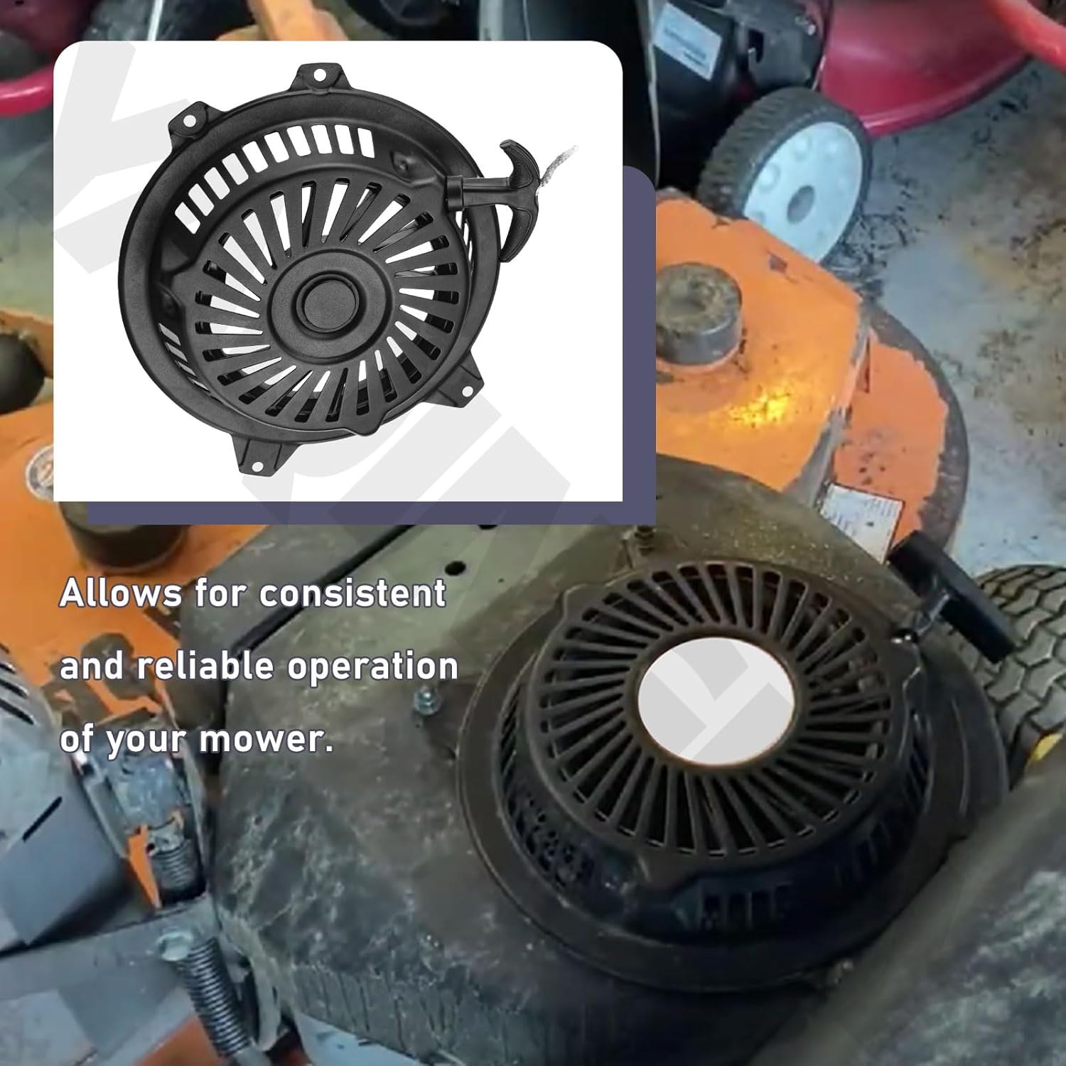 49088-0014 Recoil Starter Assembly Compatible with Ka-wasaki FH381V, FH430V, FH451V, FH480V, FH500V, FH541V and FH580V Series Engine Models