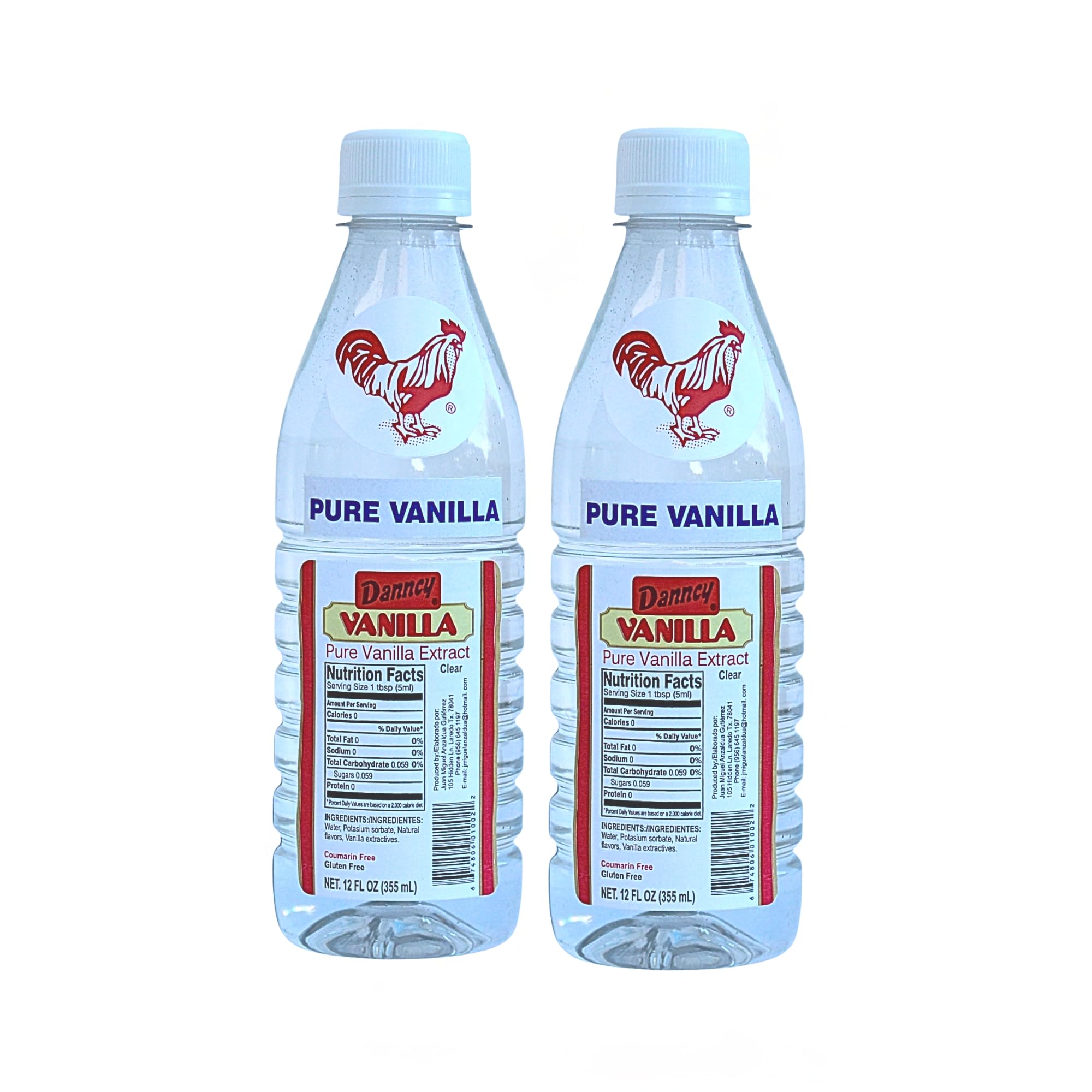 Danncy Vanilla Clear 12 fl oz (355 mL) 2 Pack – Authentic Mexican Vanilla Flavor