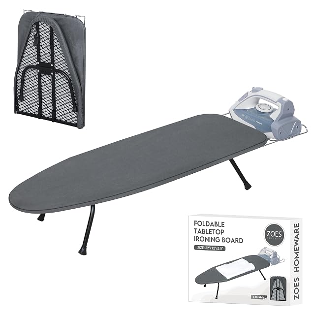 Metal Mesh Panel Tabletop Ironing Board Foldable Iron Board Heavy Duty Small Iron Board with Heat Resistant Cover