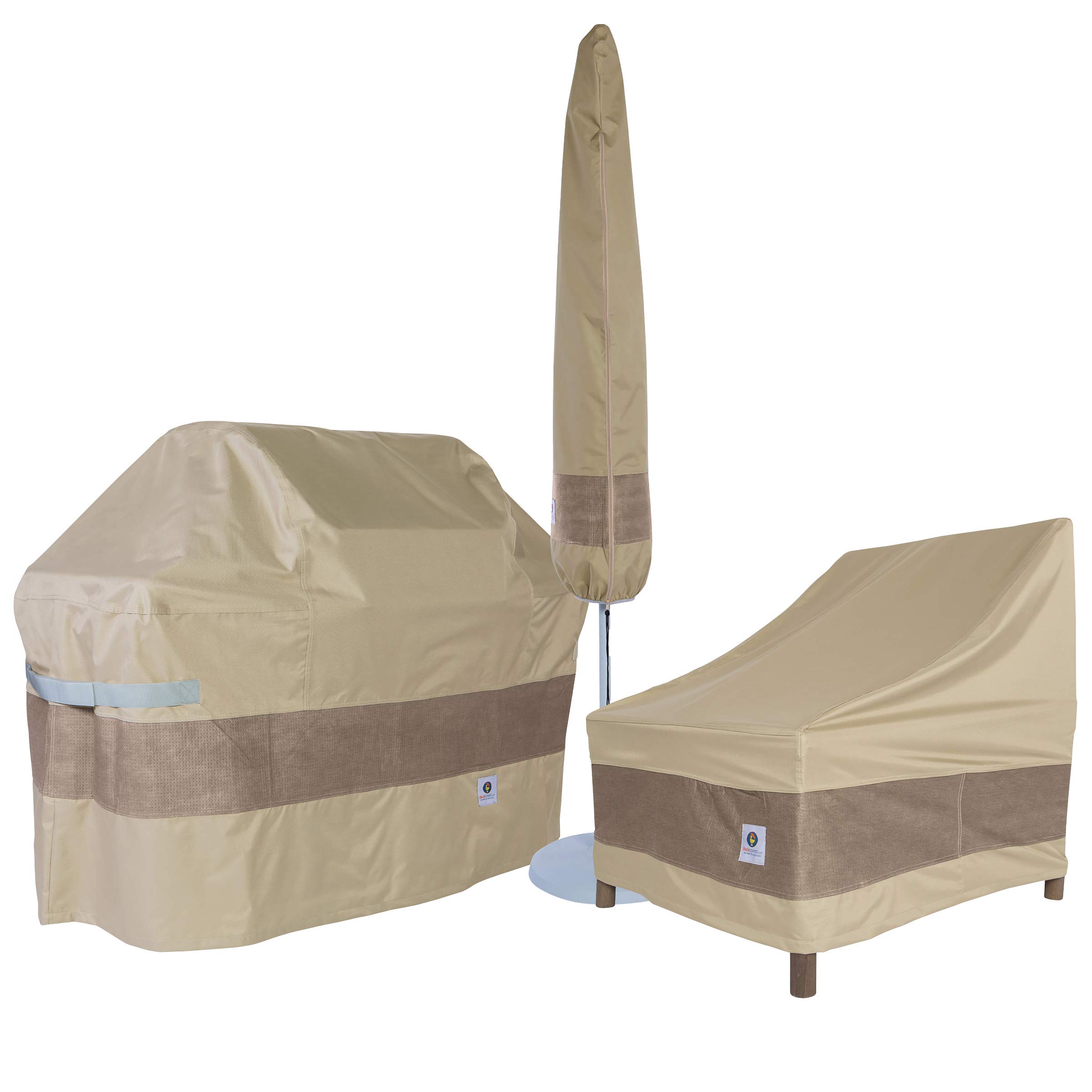 Duck Covers Elegant Patio Umbrella Cover with Installation Pole, Fits 8' to 10' Umbrellas, 76-Inch Home