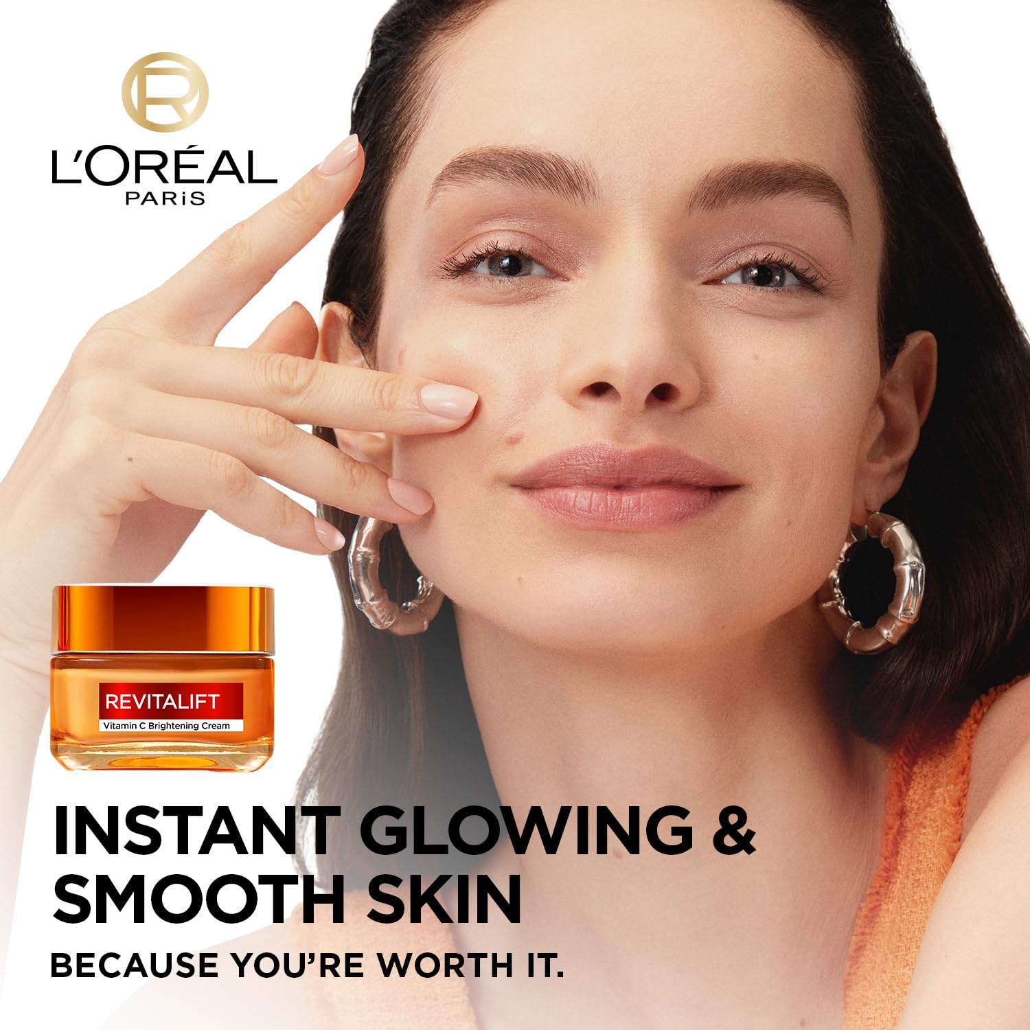 L'Oréal Paris Revitalift Vitamin C Brightening Cream for Face With Vitamin C and Salicylic Acid, Brightens Skin - Image 2