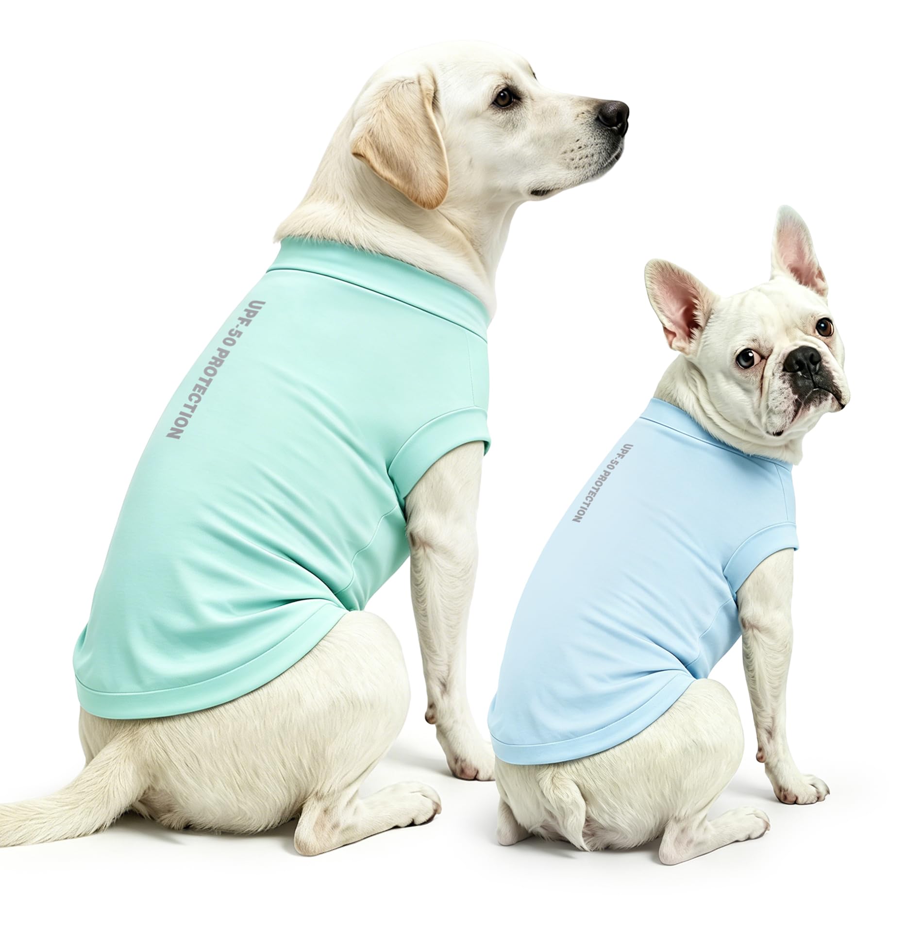 Dolahovy UV Protection Dog Shirt 2Pack,Lightweight Dog T-Shirt Cooling Vest Quick Dry Summer Pet Clothes Comfort Dogs Sun Shirts For Small Medium Large Dogs Cats