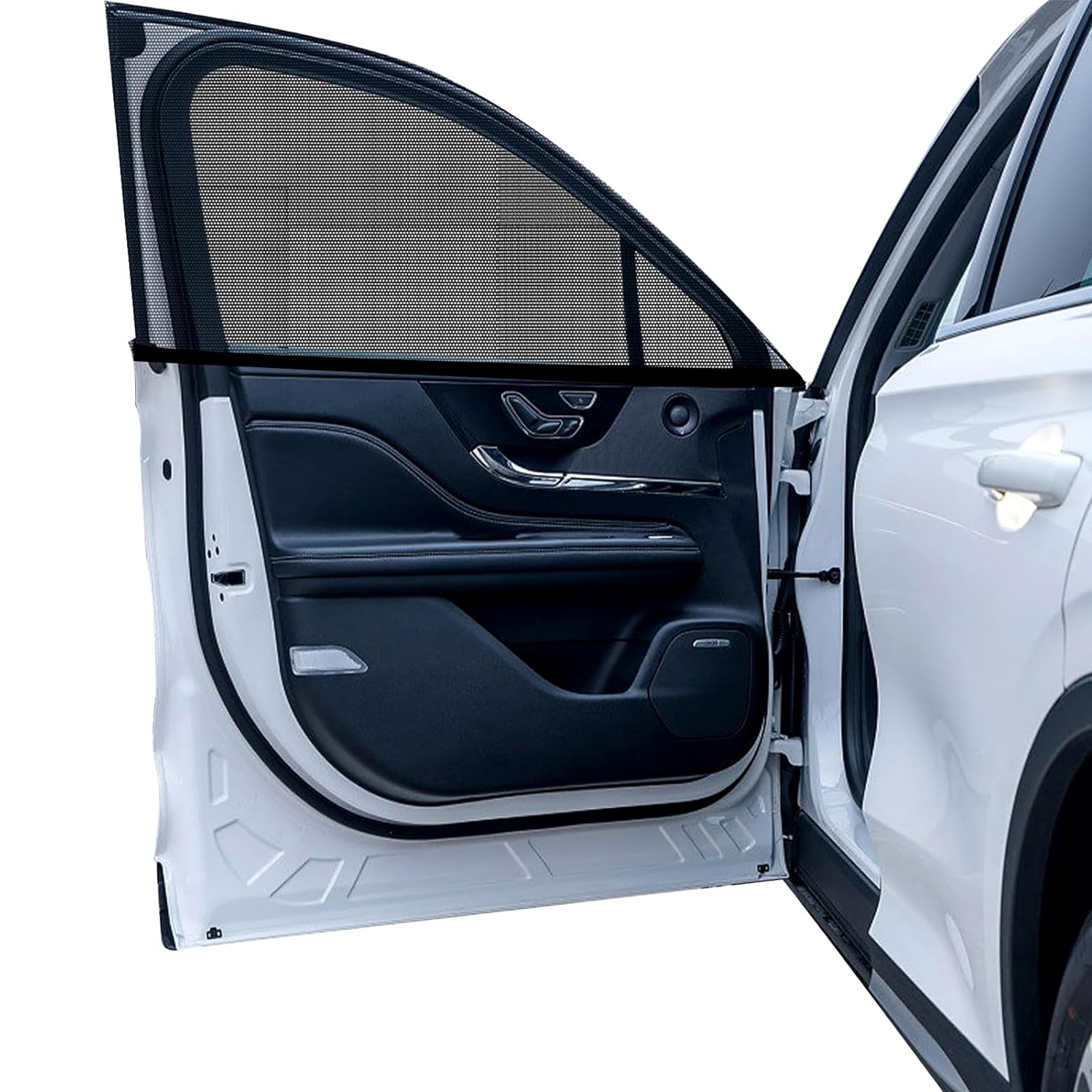 Car Side Window Shades 2 Pack Set Breathable Mesh Car Side Window Shades Offer Insect and UV Protection, and are Also Suitable for Privacy and Night Camping.