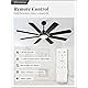 Fanbulous 62 Inch Ceiling Fans with Lights, Black Modern Ceiling Fan with Remote,Large Farmhouse Indoor & Outdoor Ceiling Fan with 8 Dual Finish Blades, Quiet DC Motor, Bright LED Light