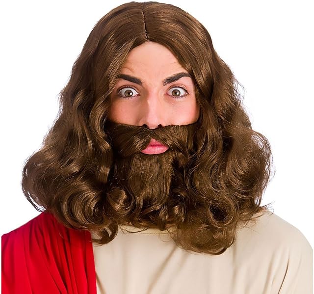 Wicked Costumes Jesus Brown Wig & Beard
