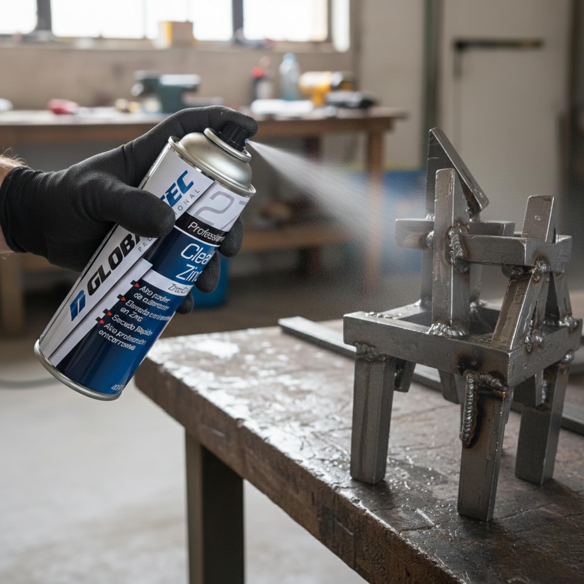 Spray Zinc Anticorrosivo 400ml – Galvanizado en Frío con 98-99% Zinc – Protección Catódica para Soldaduras, Estructuras y Metales – Acabado Zinc Claro Brillante