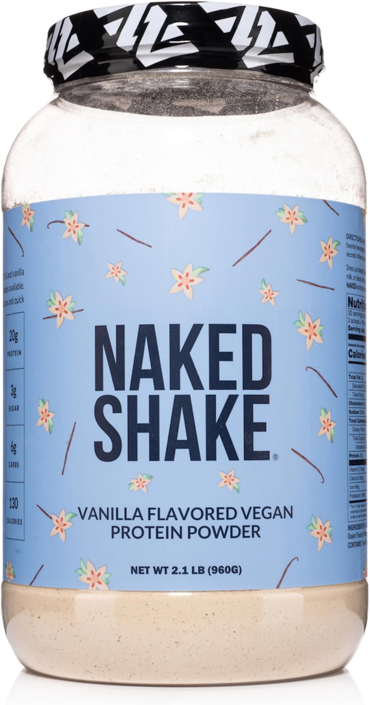 nutrition Naked Shake - Vanilla Protein Powder - Plant Based Protein Shake with Mct Oil, Gluten-Free, Soy-Free, No Gmos Or Artificial Sweeteners - 30 Servings