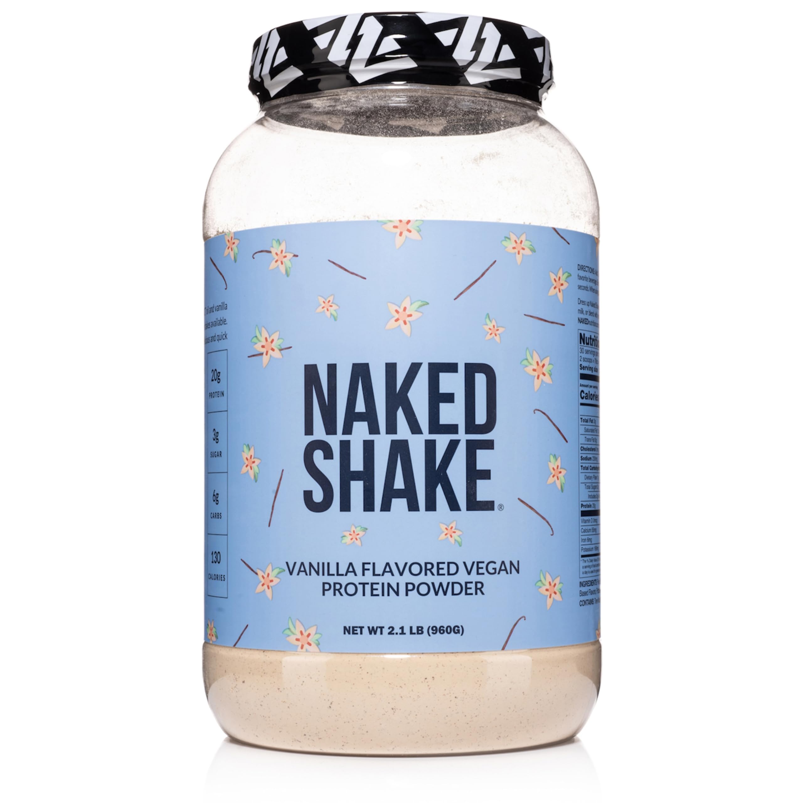 nutrition Naked Shake - Vanilla Protein Powder - Plant Based Protein Shake with Mct Oil, Gluten-Free, Soy-Free, No Gmos Or Artificial Sweeteners - 30 Servings