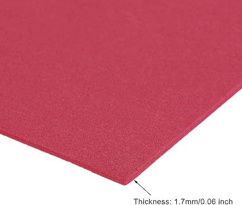 Miniatura 3 de uxcell Hojas de espuma EVA de color rojo oscuro, 11 x 8 pulgadas, 0.067 in de grosor para manualidades y proyectos de bricolaje, 6 unidades
