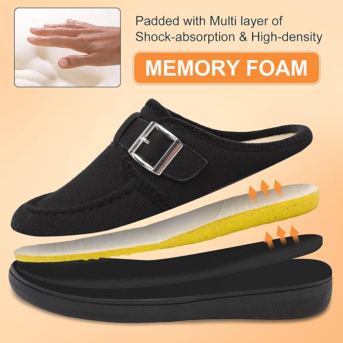 Pantuflas Mujer Ajustables Ancha Memory Foam miniatura 7
