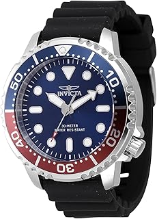 Invicta Pro Diver Hombres 1.890 in Acero Inoxidable Acero Azul Esfera PC21J Cuarzo