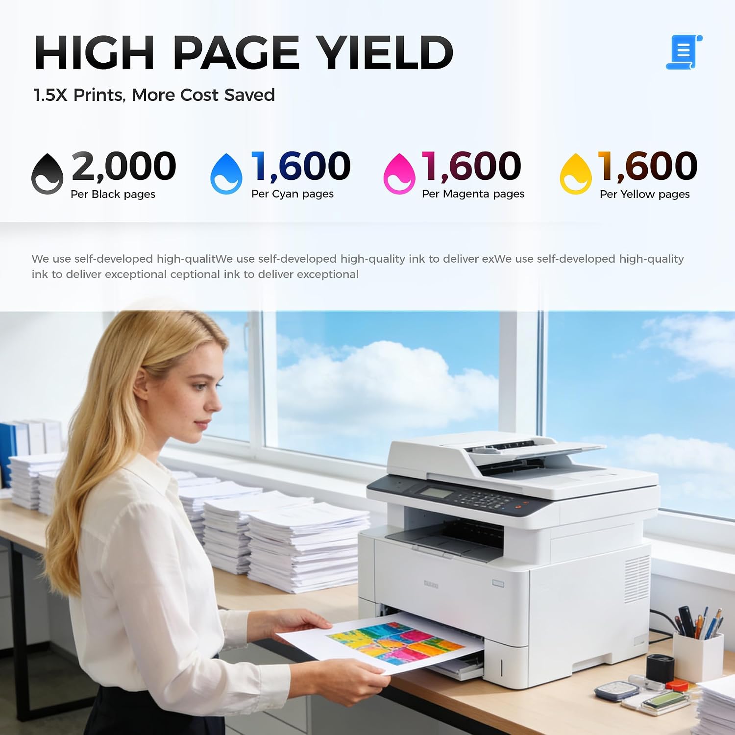 962XL Ink Cartridges Combo 4-Pack High Yield Replacement for HP 962 962XL Ink Compatible with OfficeJet 9012 Pro 9010 9014 9015e 9016 9018 9019 9020 9022 9025 9028e Printers Black Cyan Magenta Yellow
