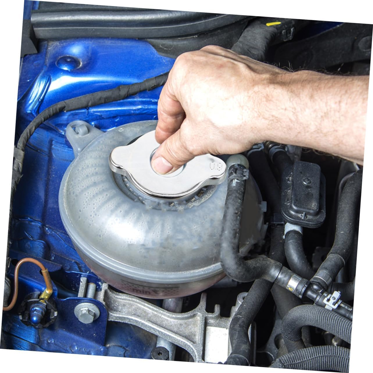 Ciieeo 2pcs Radiator Cap Replacement for Trucks Small Cars Leakproof Engine Coolant Cap for Traffic Logistics