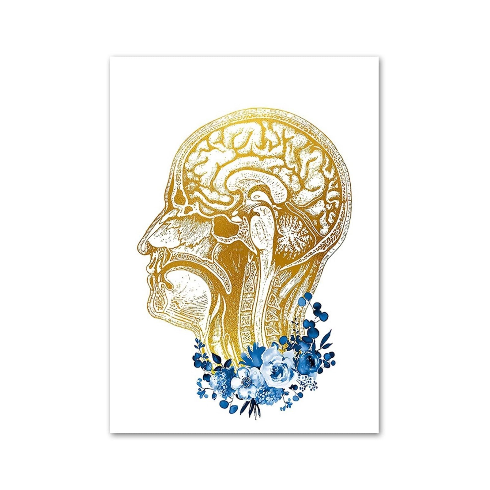 Toile d'art d'anatomie florale 50x70 pour apaiser la déco d'une clinique