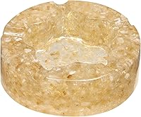 Vista 8 de Rockcloud Bandeja redonda de 3 pulgadas con resina, bandeja de joyería de cristal para decoración de mesa de oficina en casa, soporte para plantas