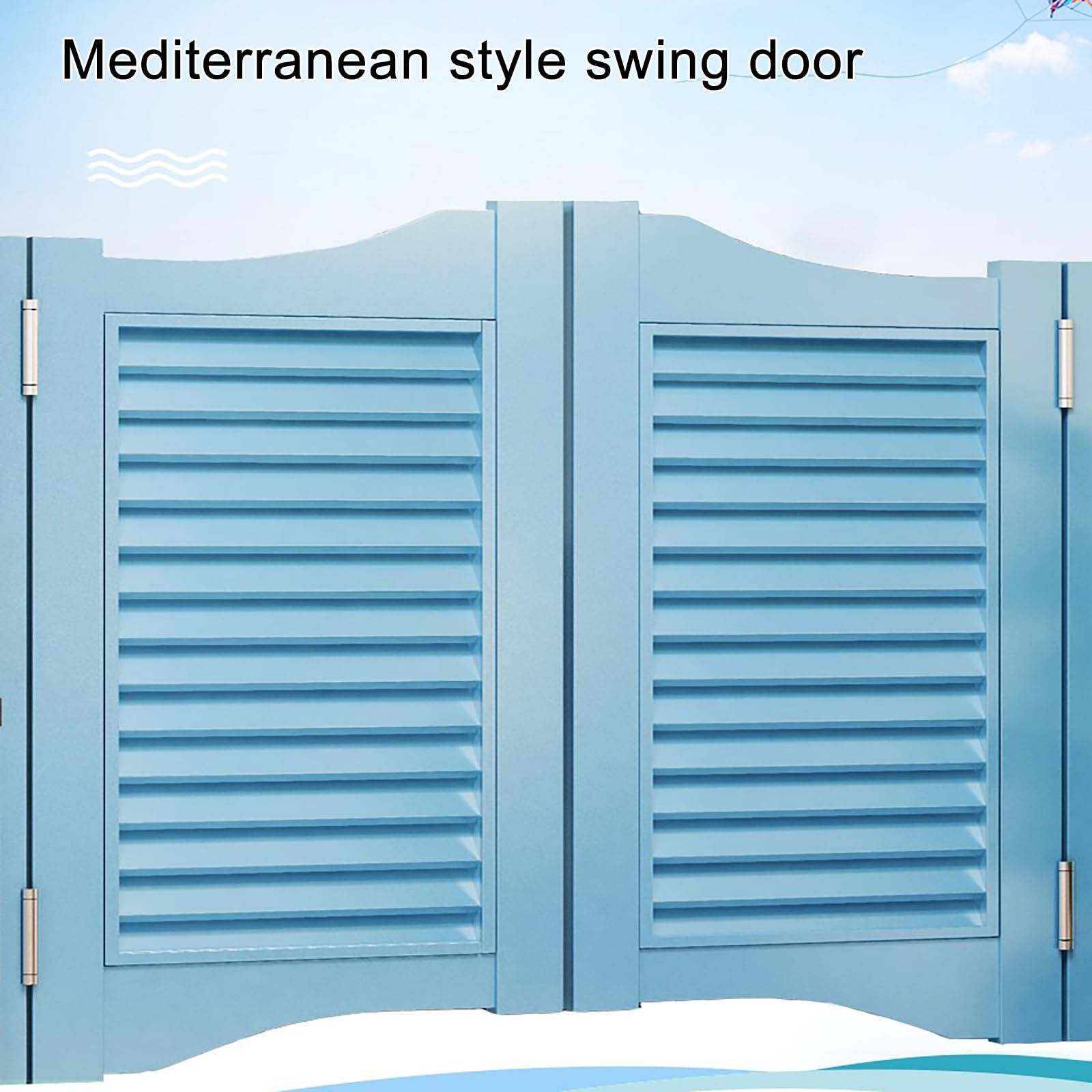 Porta a battente in legno con chiusura automatica, 74,9 cm, colore bianco, ideale per interni bar, pub o cucina, soluzione elegante e funzionale per l'ingresso di ingresso