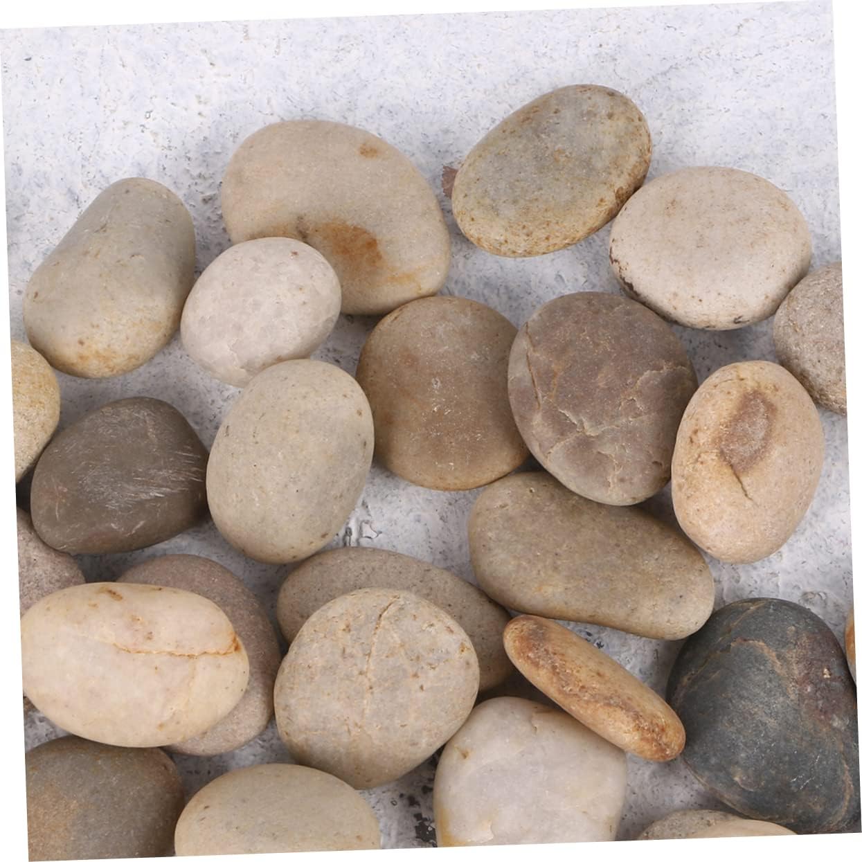 BESPORTBLE 50pcs Hand-Painted Cartoon Stones for DIY Art Projects Smooth Pebbles Mixed Colors Boy Girl Creative Activities Painting Crafts and Garden Decor