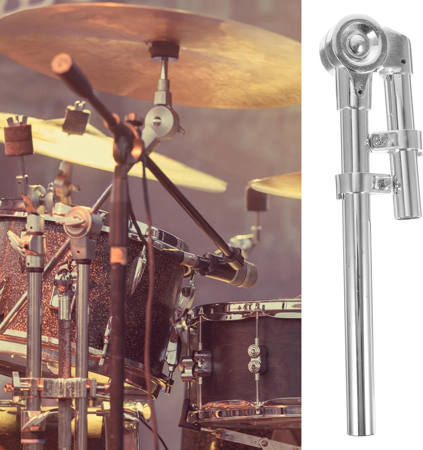 GALPADA Adjustable Tom Drum Holder Bracket for Percussion Instruments Lightweight Sturdy Metal Suspension Mount Compact Design for Beginner and Student Drummers Easy Installation
