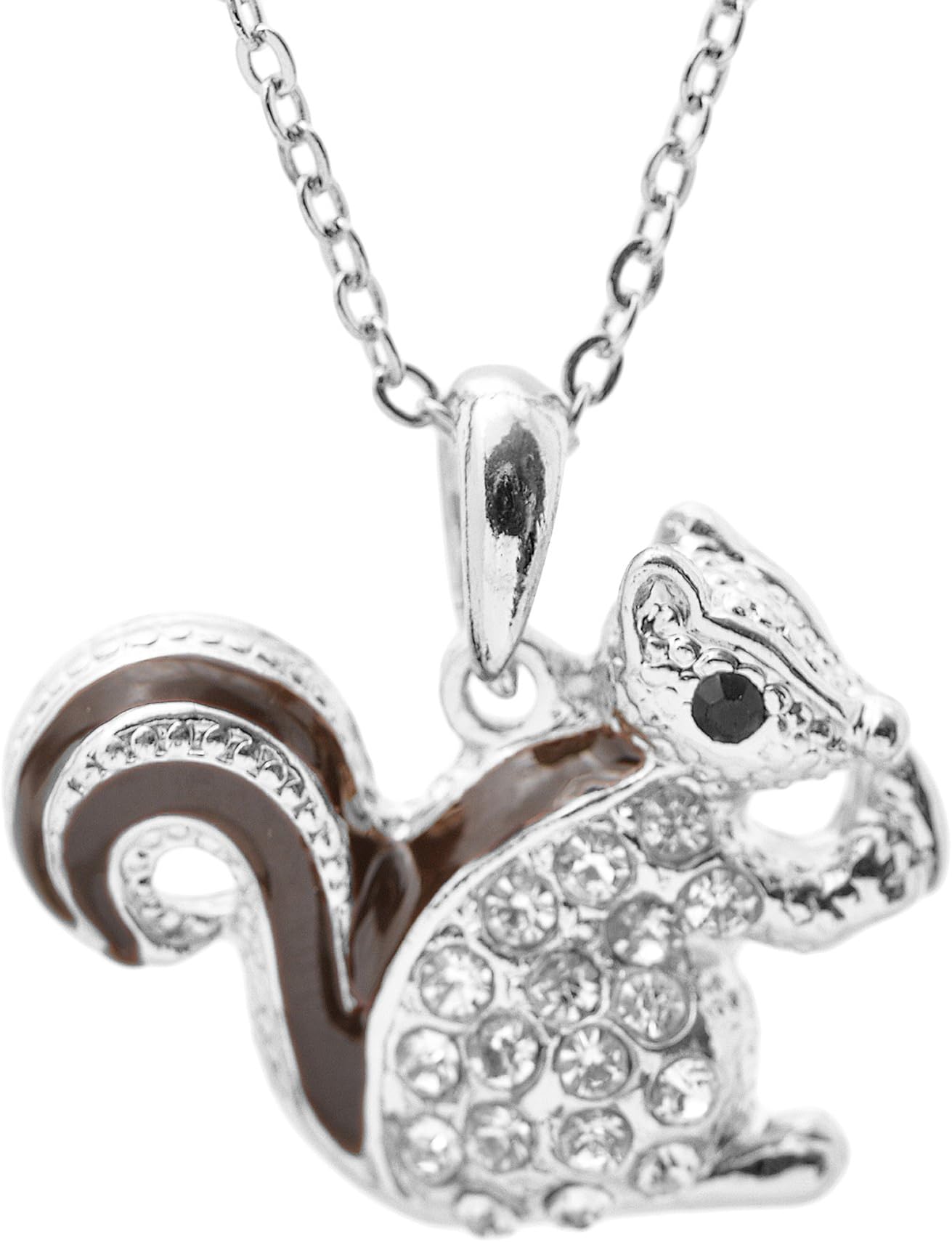 Cute Little Brown Tail Squirrel Necklace