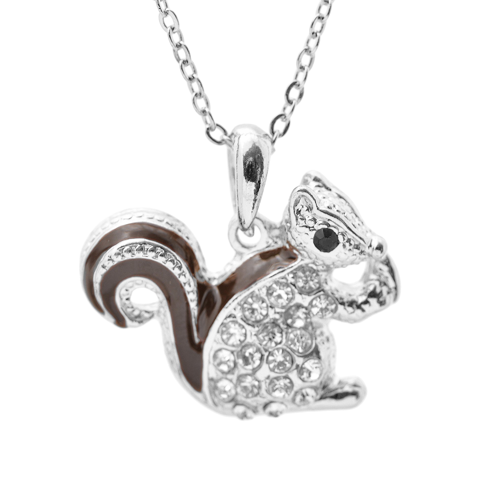 Cute Little Brown Tail Squirrel Necklace