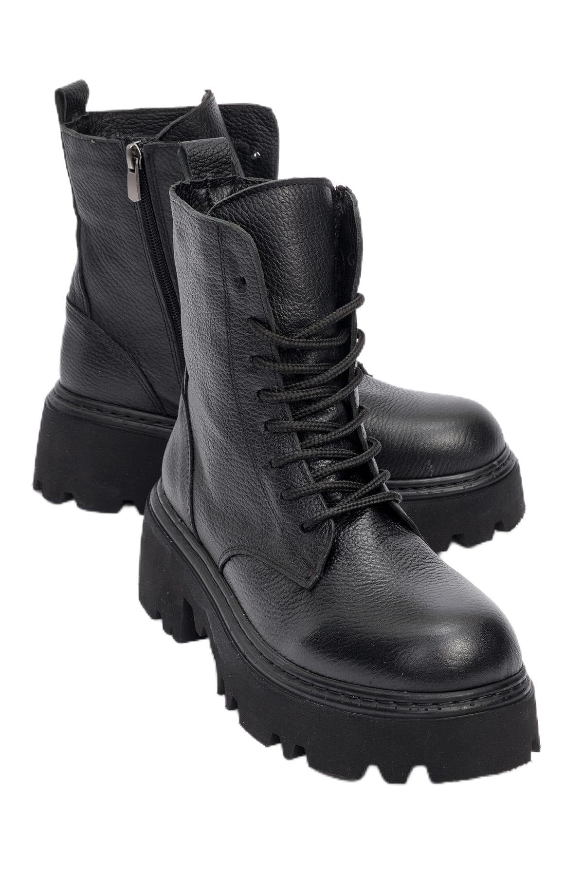 Forever Always Shoes Tina Black Leather Ankle Boot Women
