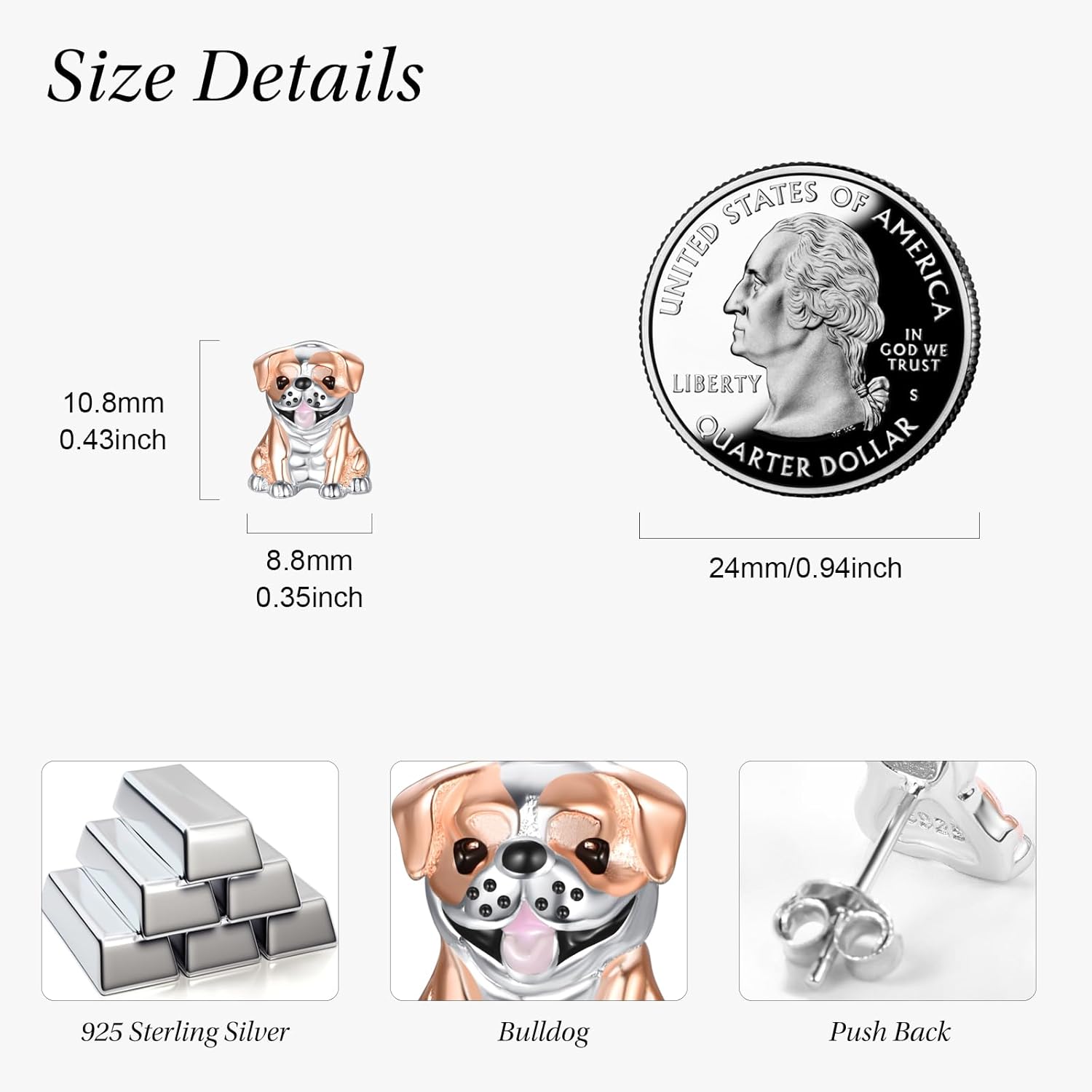 TANGPOET Cute Dog Breed Stud Earrings for Women Young Ladies 925 Sterling Silver Puppy Jewelry for Dog Mom Pet Lovers Gifts for Birthday