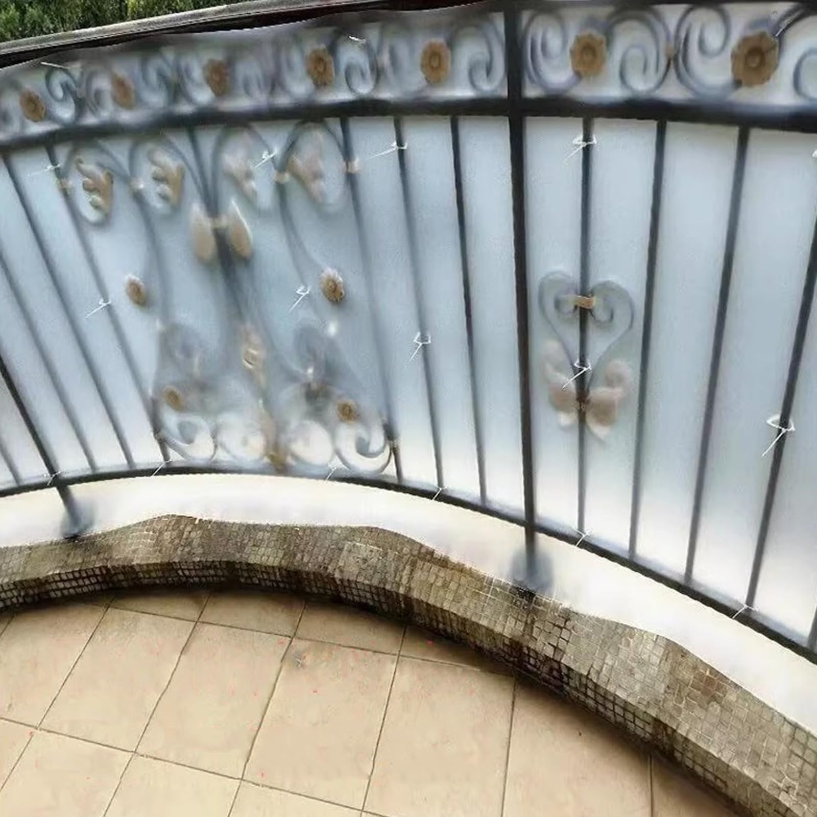 Wodoodporna osłona balkonowa, ochrona przed promieniowaniem UV, osłona na balustradę, do ogrodu, 100 x 150 cm, idealna na balkon, patio i okno