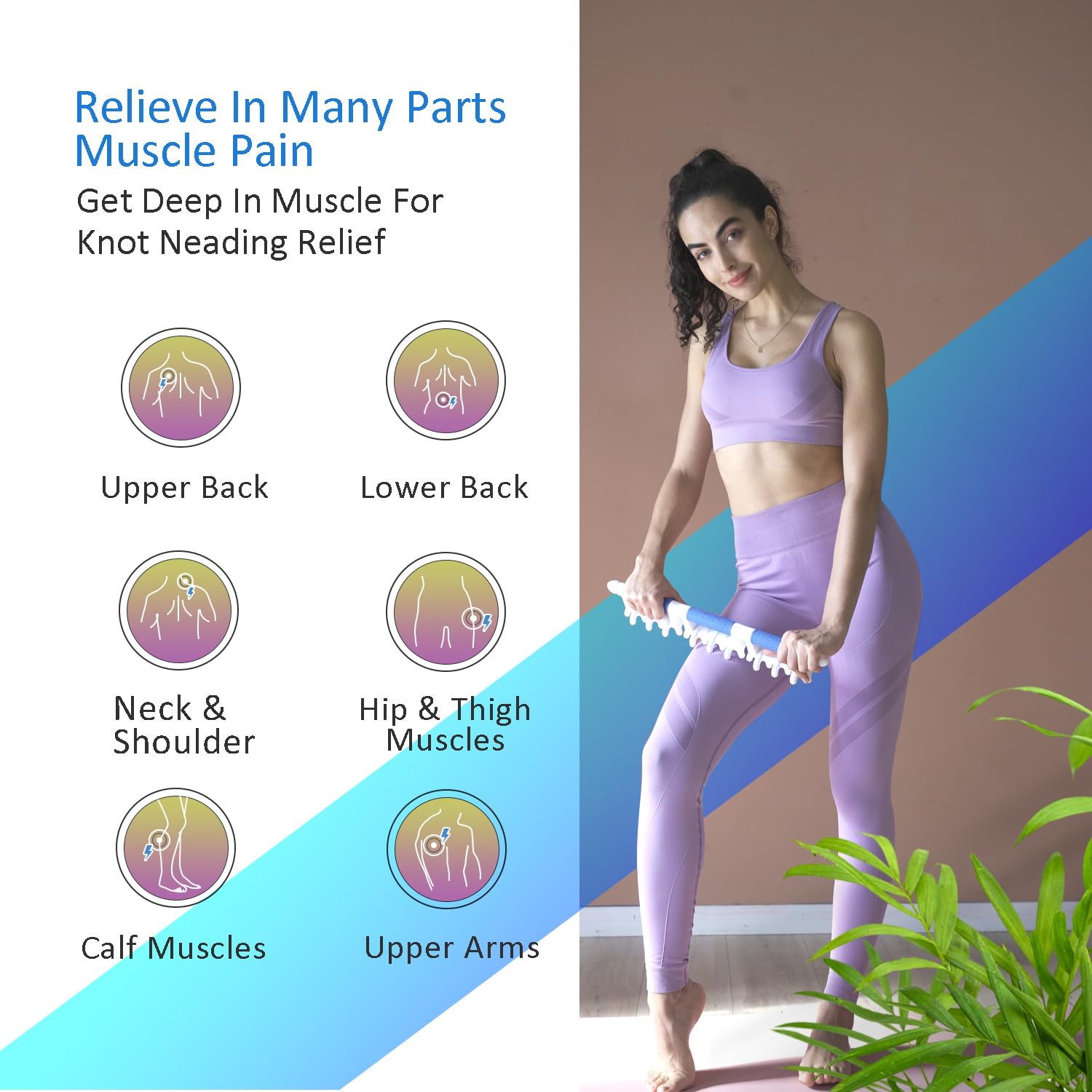 Strict Herramienta de masaje para fascia, herramientas grandes de liberación miofascial para apretar la piel, drenaje linfático, punto de activación, tejido profundo, hombros, espalda, psoas, muslos
