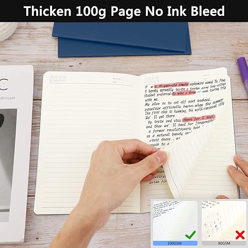 Miniatura 3 de EUSOAR Diarios para cuadernos, paquete de 24 cuadernos A5 de 5.5 x 8.3 pulgadas, 60 páginas30 hojas de tapa blanda con rayas universitarias, 100