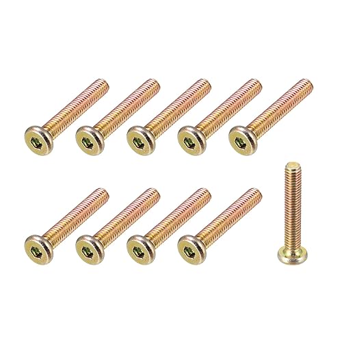 Vista 27 de METALLIXITY Tornillos de máquina de cabeza hexagonal (M8x50mm), 10 unidades, tornillos de acero al carbono, para maquinaria, muebles, bricolaje