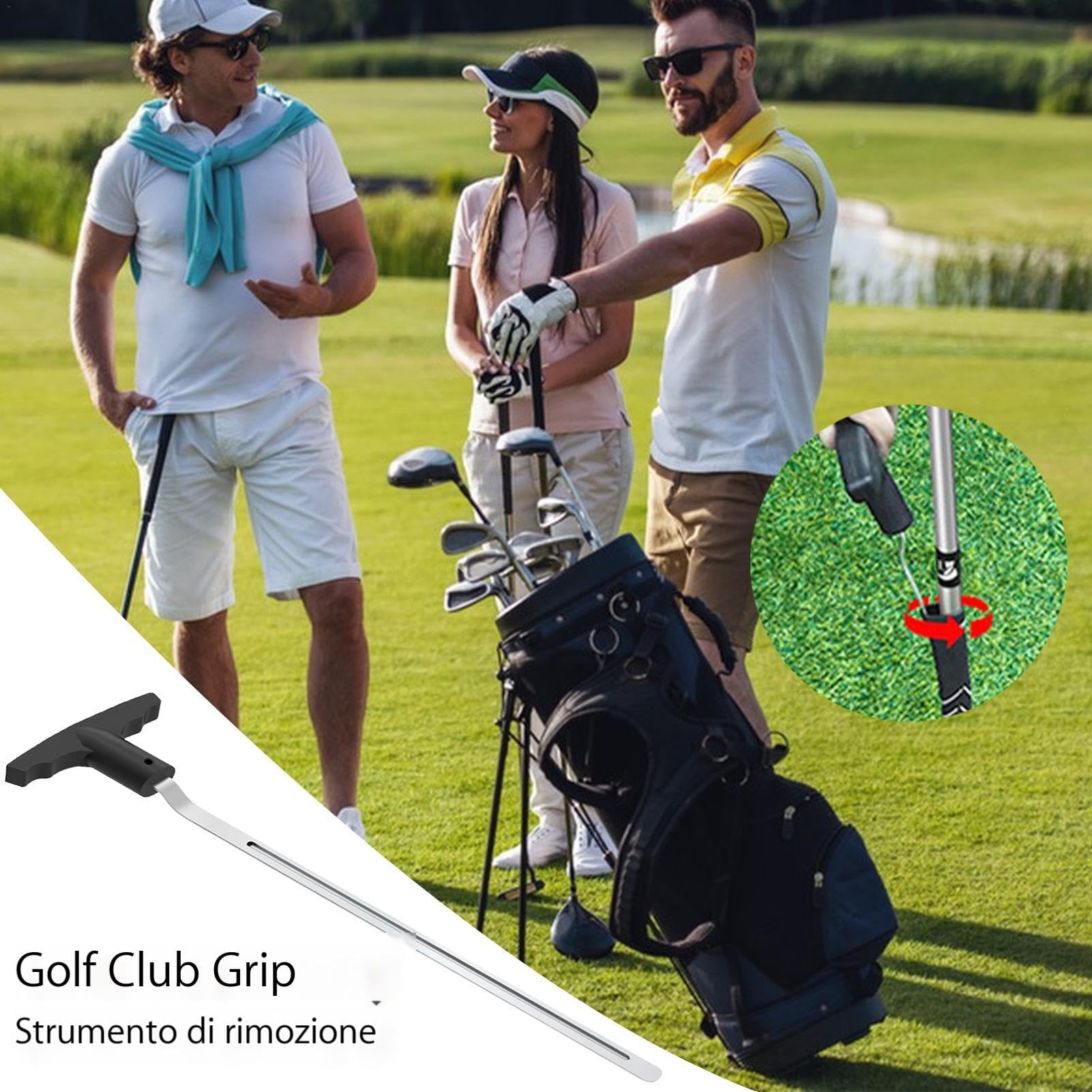 Golf Grip Remover, Grip Removal Tool, Golf Grip Saver, V- Grip Remover Grip Installation Tool Golf Grip Tool Golf Grip Replacement V- Tool Grip Removal Aid Golf Tool Remover